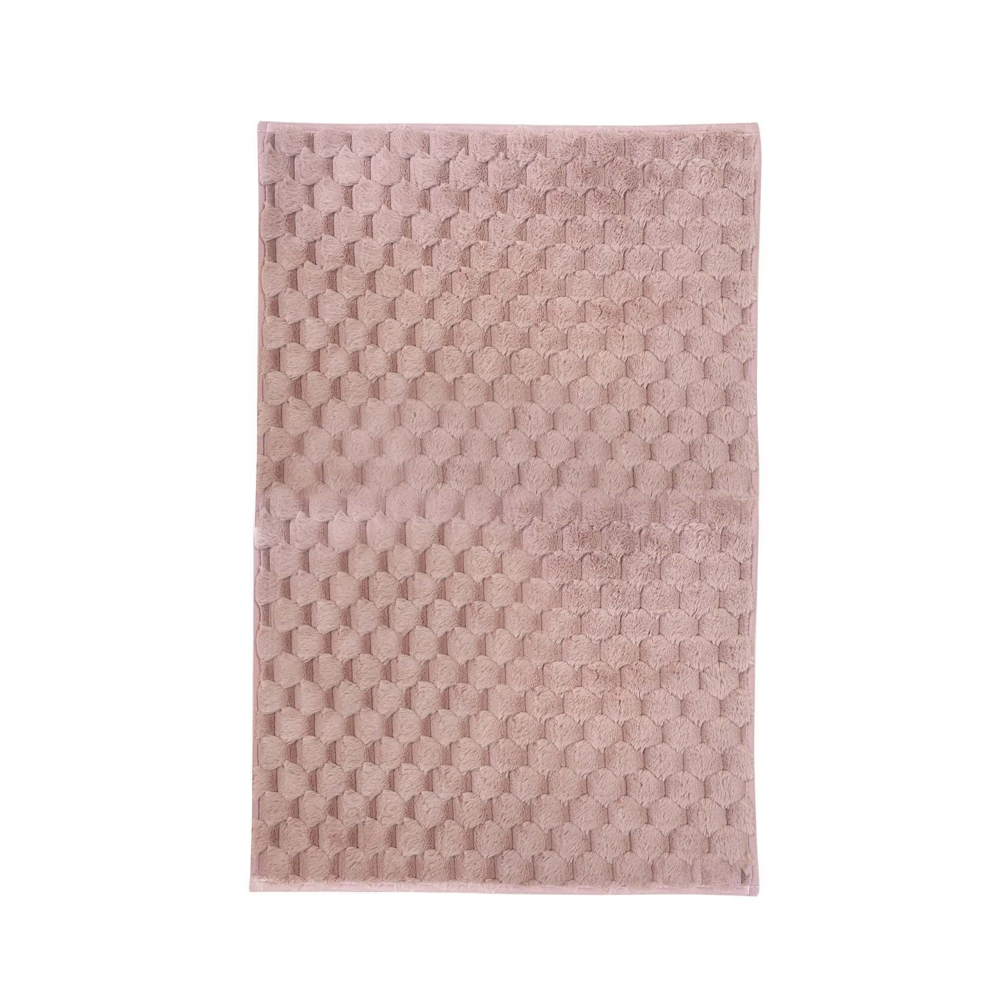Изображение товара Коврик для ванной комнаты 50x80 см HONEY пудровый противоскользящий микрофибровый резиновый