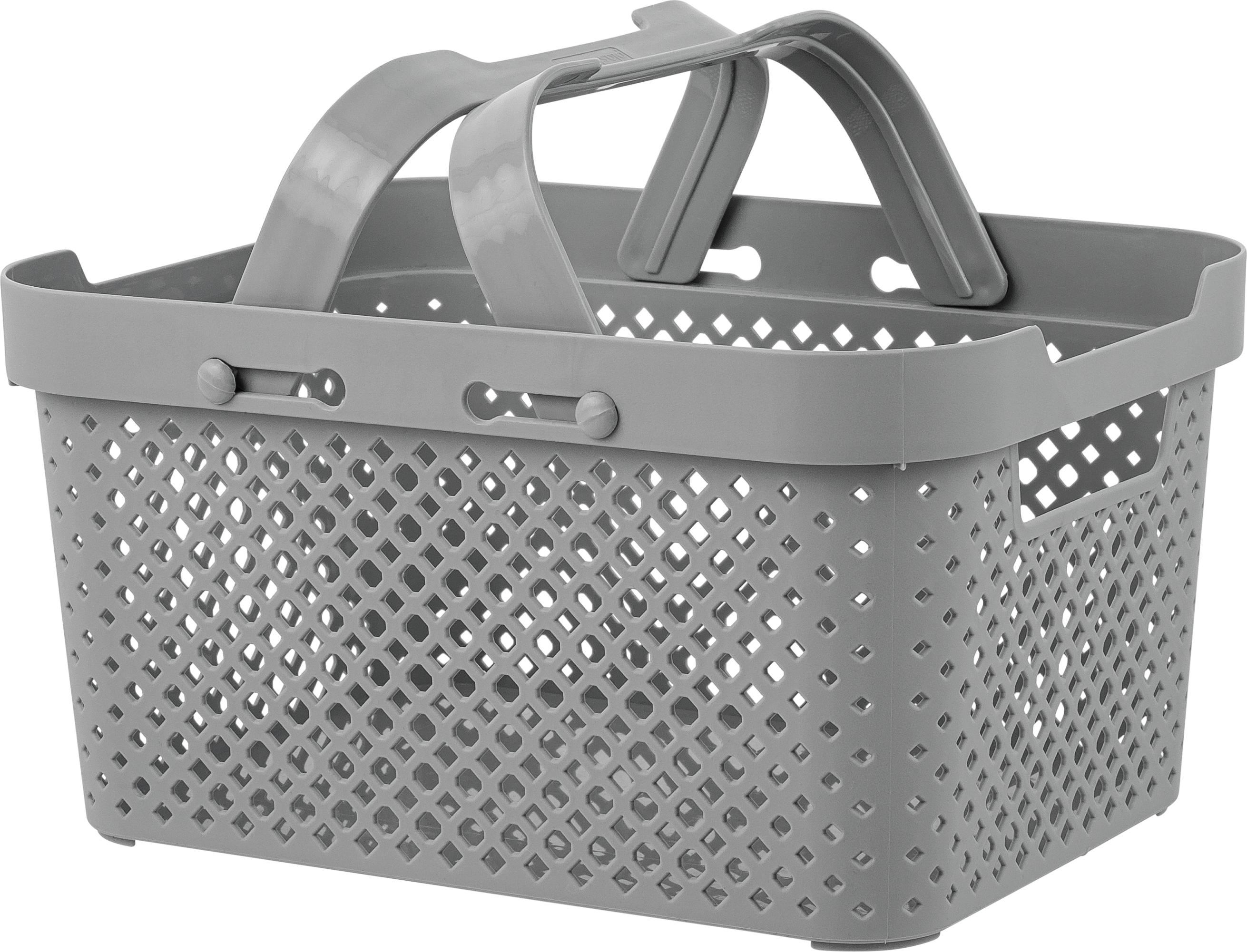 Изображение товара Корзинка для хранения с ручками Plast Team Stockholm 5 л серый шторм