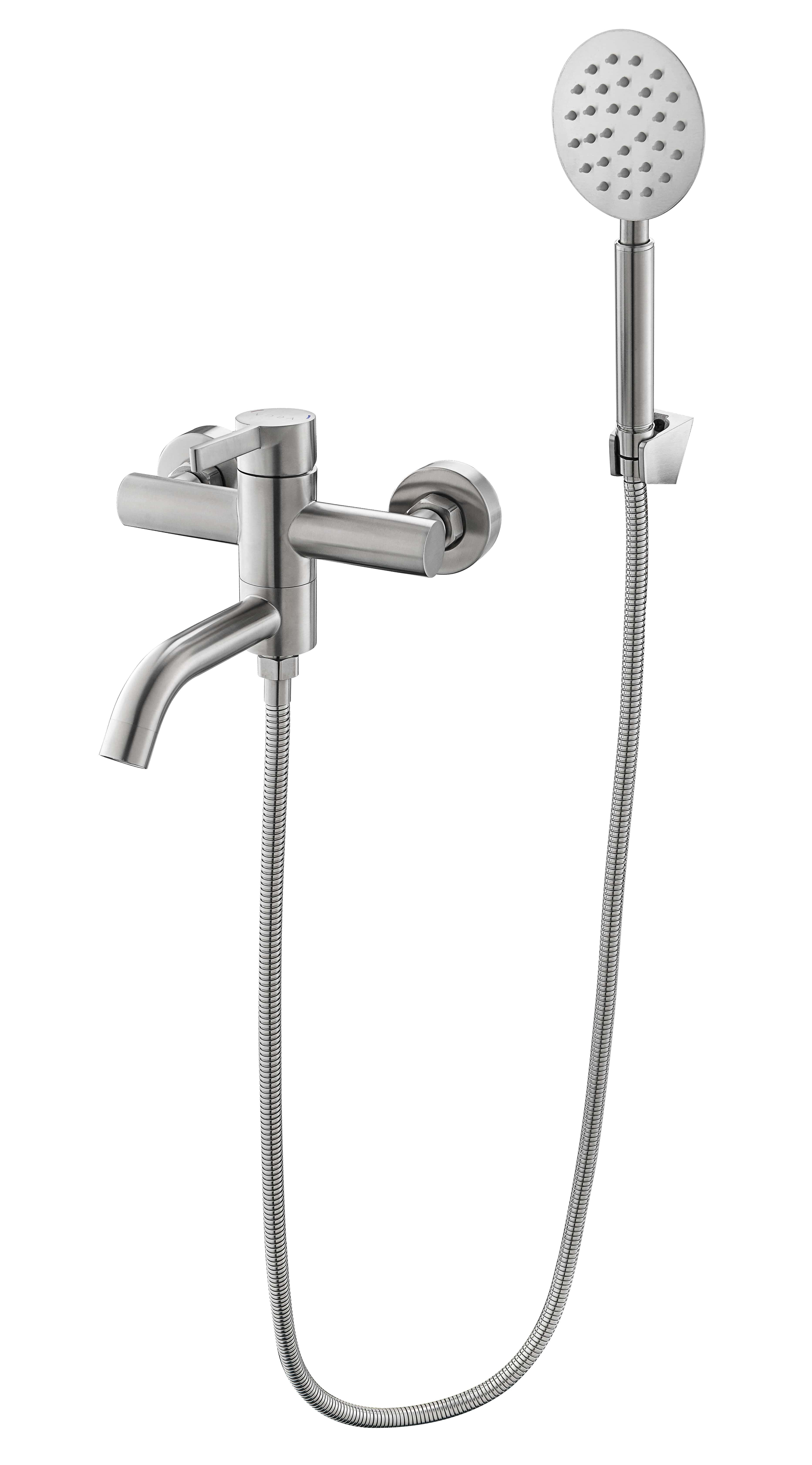 Изображение товара Смеситель для ванной VODA BOAT с коротким и поворотным изливом золото из нержавейки