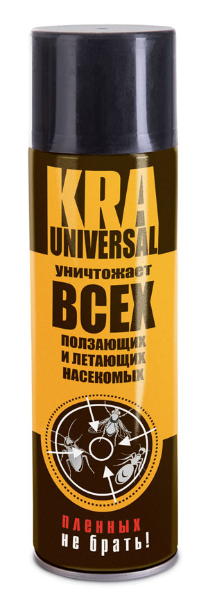 Изображение товара Инсектицидный аэрозоль КРА-Универсал 650 см³ для борьбы с вредителями