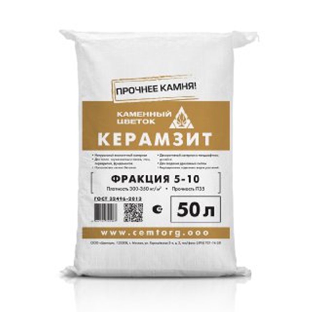 Изображение товара Керамзит фр.5-10, в мешках (0,05)