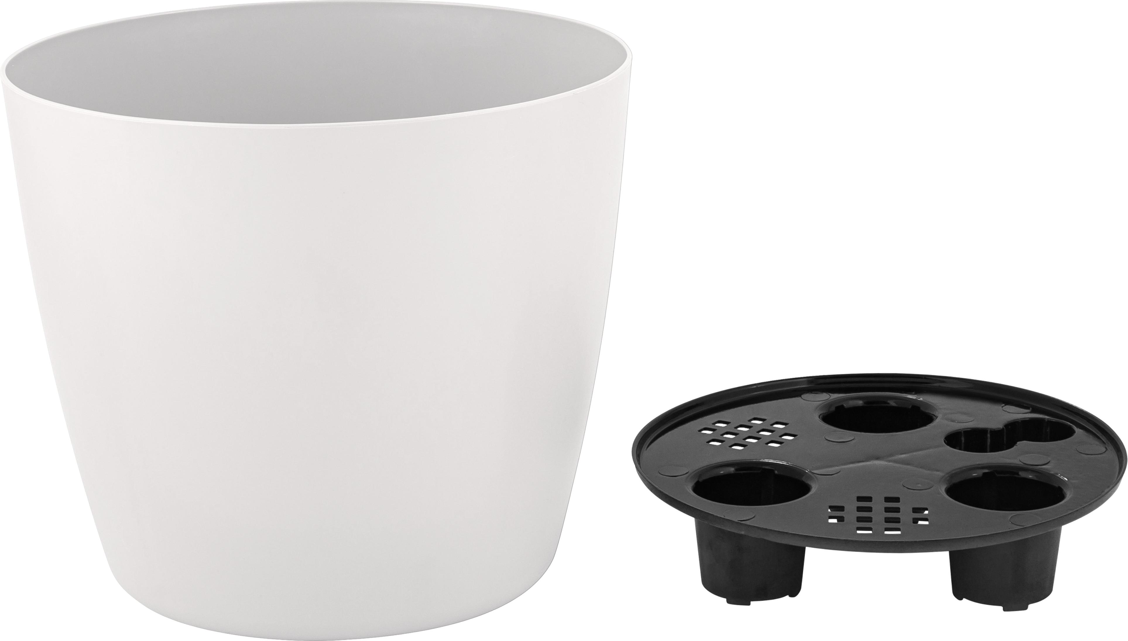 Изображение товара Горшок для растений InGreen Vienna D160мм 2л белоснежный круглый с дренажной вставкой