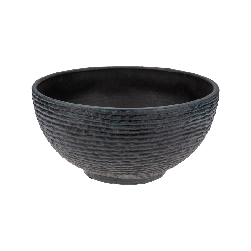 Изображение товара Кашпо-миска с эффектом камня Polistone bowl 40,5х20см графит