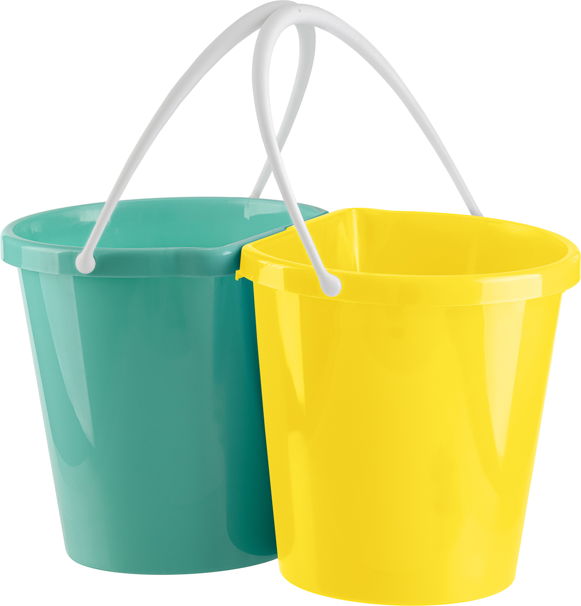 Изображение товара Мультисистема из 2-х сверхпрочных ведер 12 л желто-зеленого цвета
