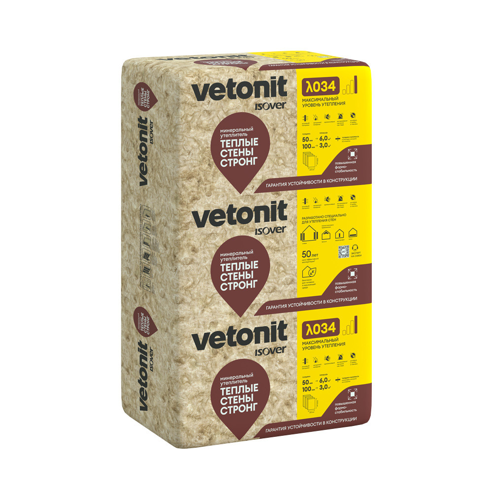 Изображение товара Утеплитель Vetonit Теплые Стены Стронг-100/ 610х1000/Е