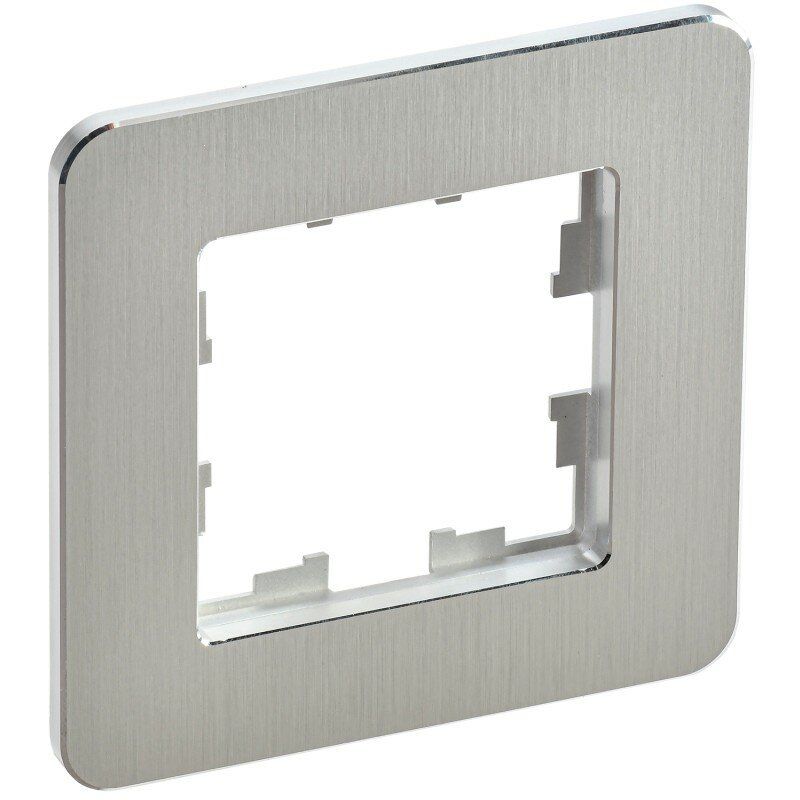 Изображение товара Рамка IEK Brite 1-местная металлическая алюминиевая IP20