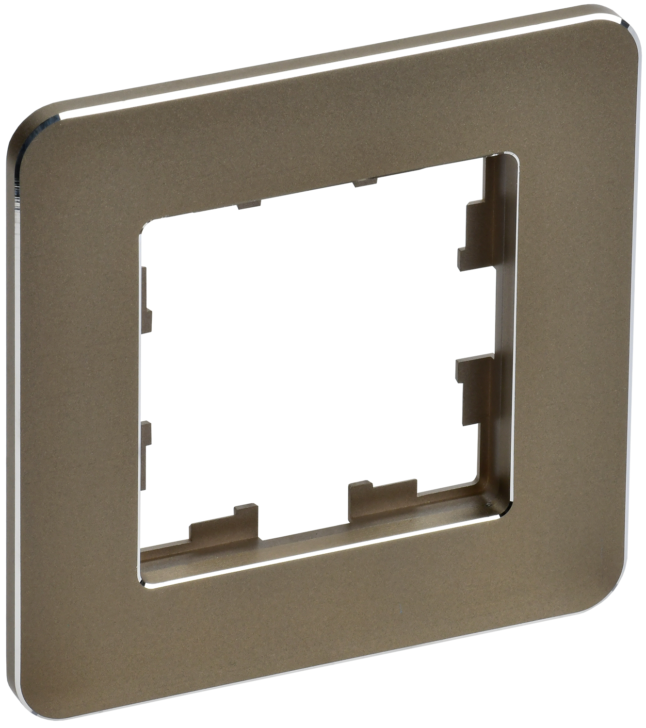 Изображение товара Рамка 1 пост IEK Праймер латунь - металлическая накладная рамка для электропроводки