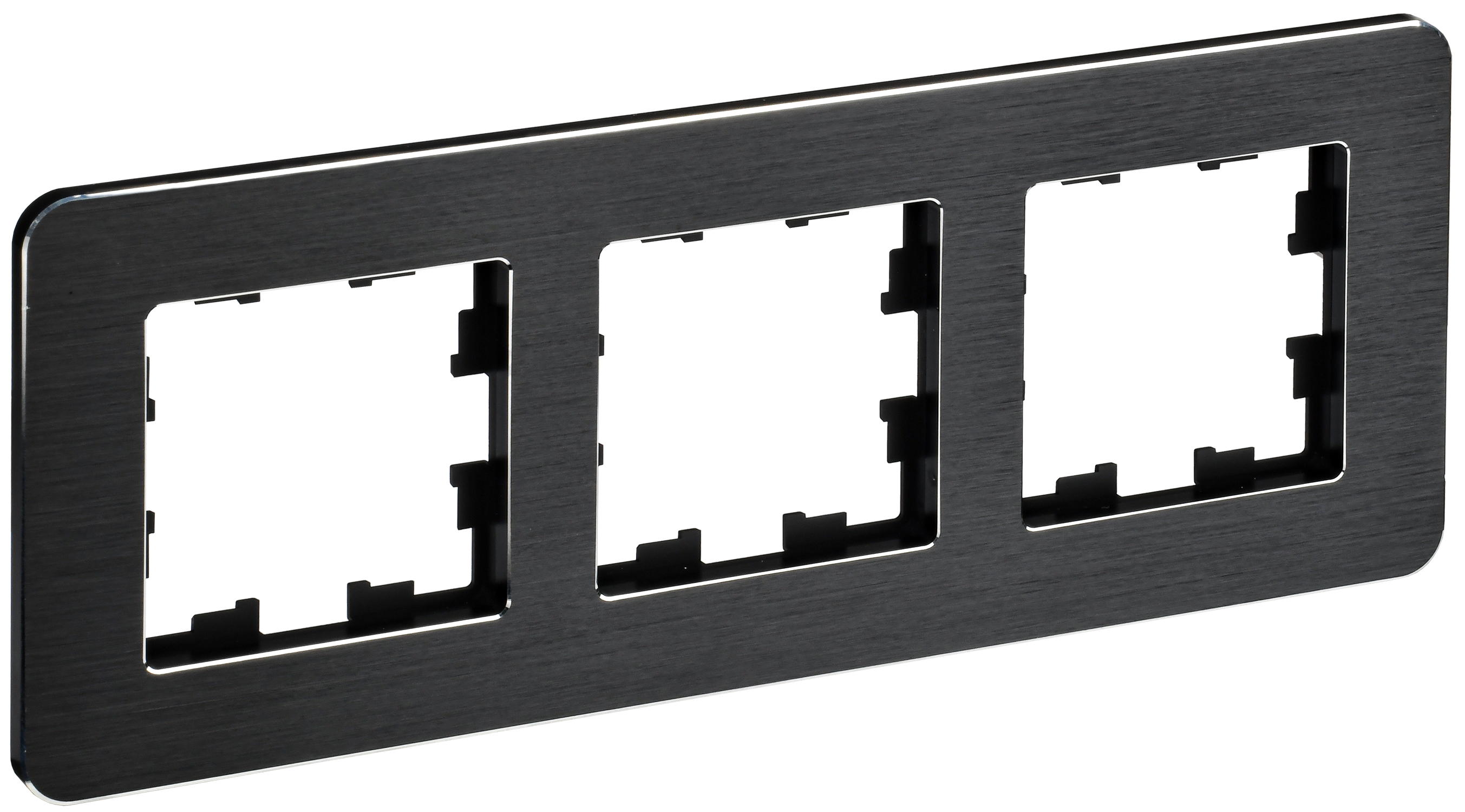 Изображение товара Рамка 3 поста IEK BRITE BR-M32-M-21-K02 металлик черный