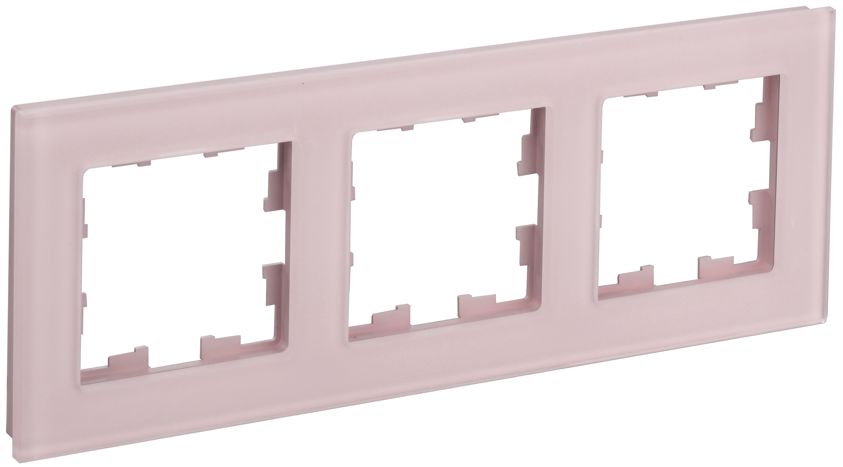 Изображение товара Рамка 3 поста IEK BRITE розовый матовый