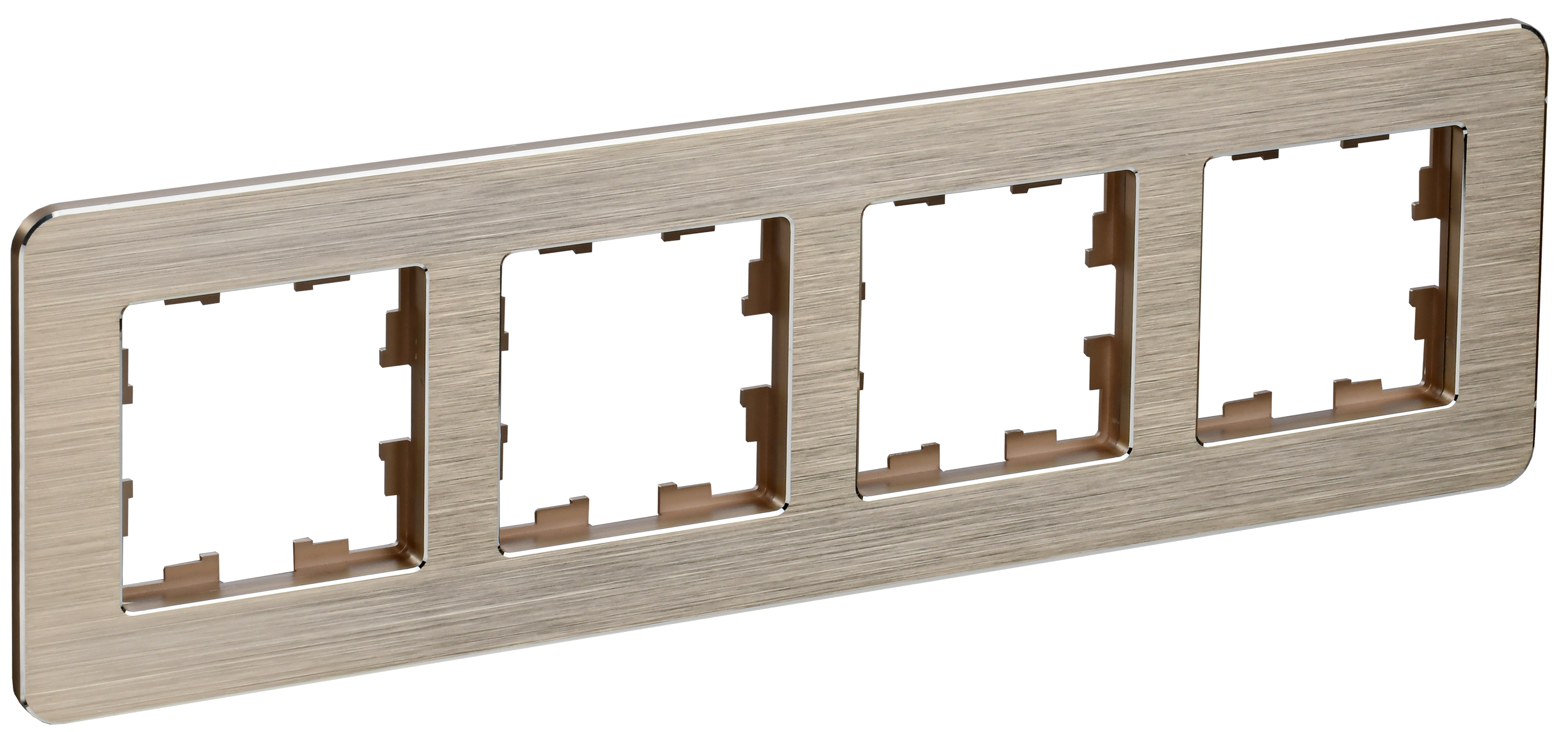 Изображение товара Рамка 4 поста IEK BRITE шампань для внутреннего монтажа