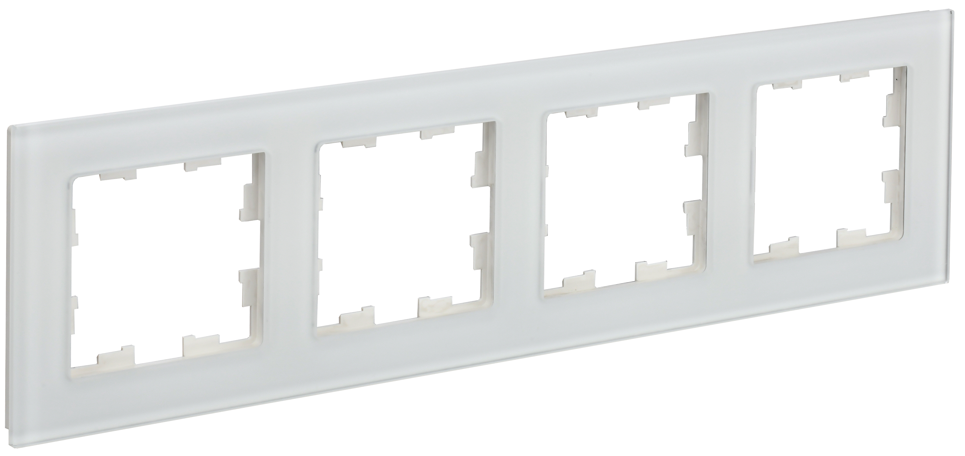 Изображение товара Рамка 4 поста IEK BRITE белый матовый, монтаж накладной, IP 20