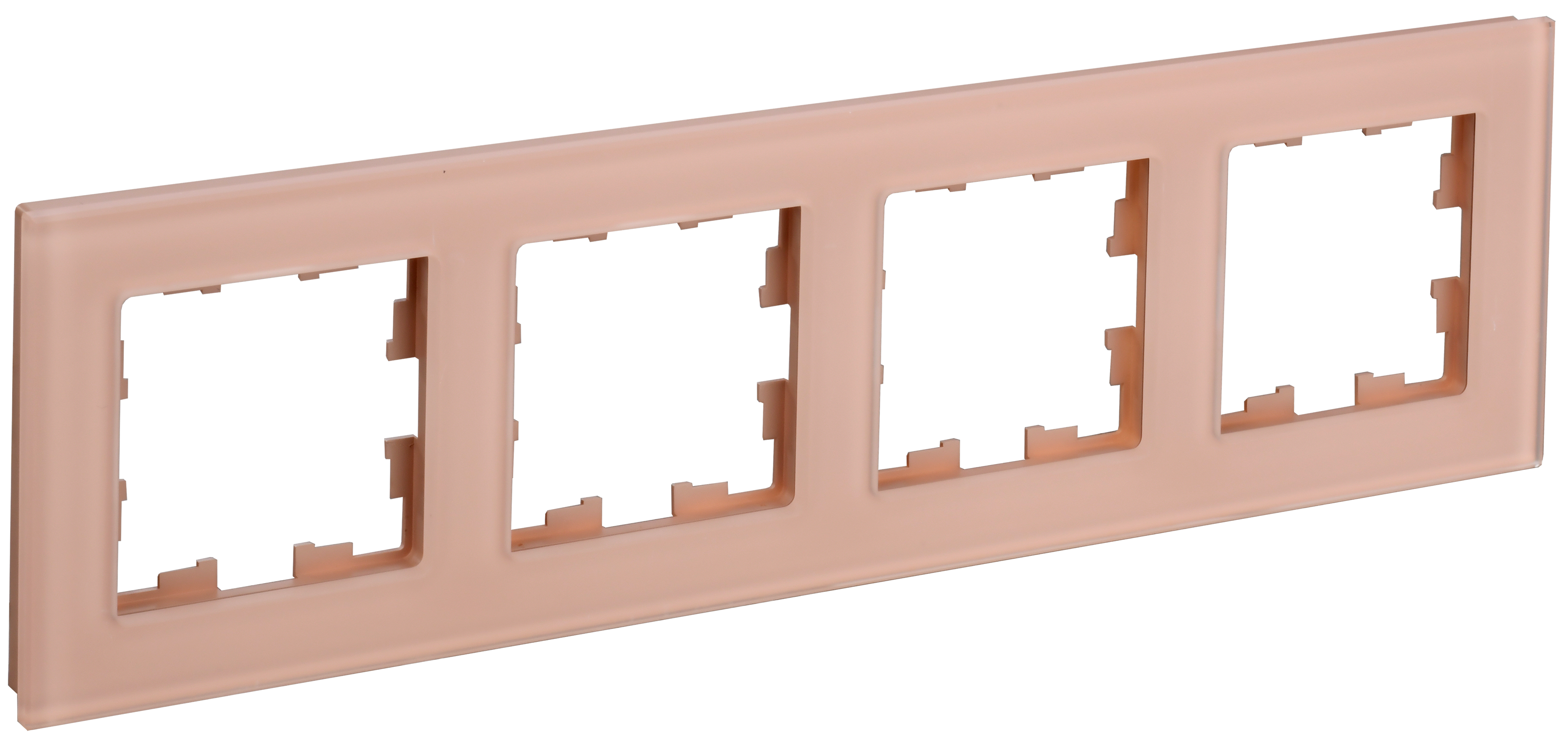 Изображение товара Рамка 4 поста IEK BRITE персиковый матовый, современная электрофурнитура