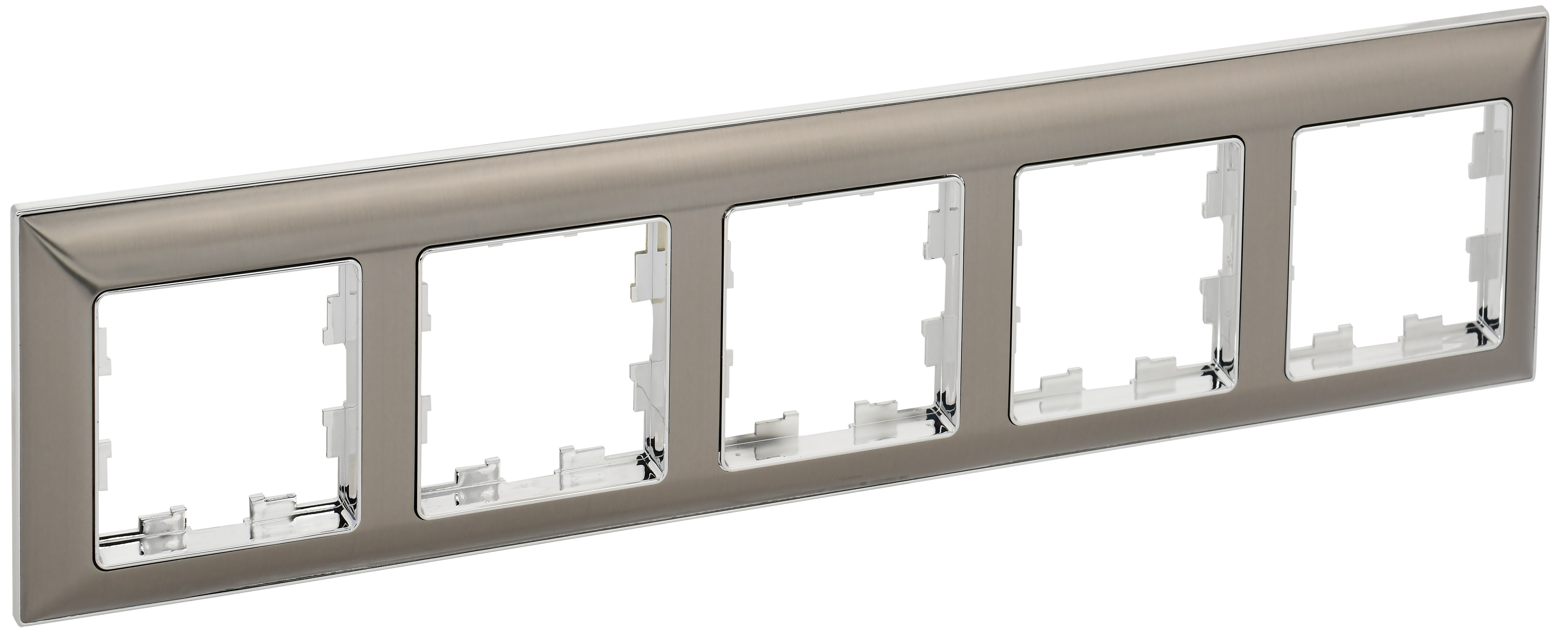 Изображение товара Рамка 5 постов IEK BRITE хром/никель - электроустановочные изделия для современного интерьера