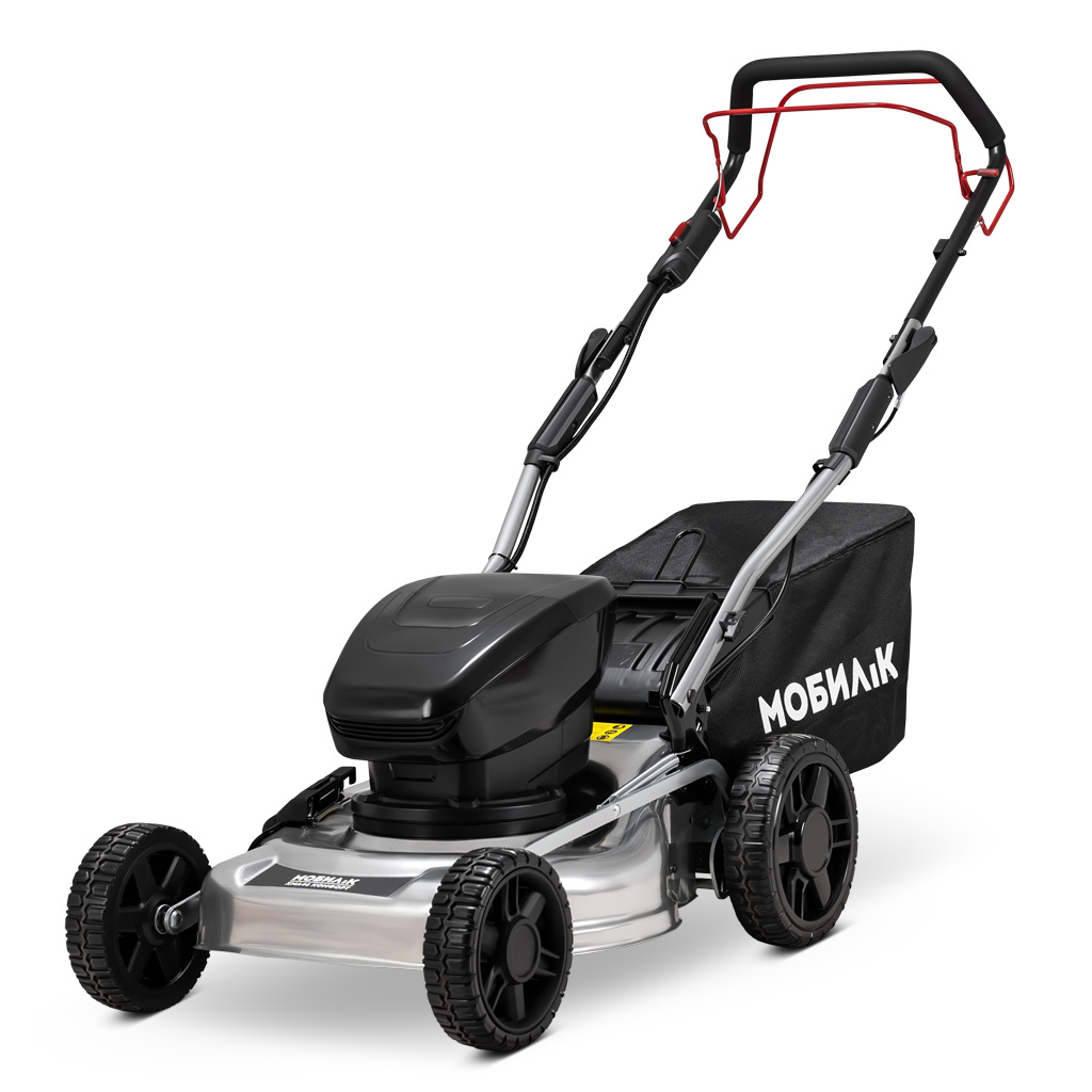Изображение товара Аккумуляторная самоходная газонокосилка MOBIL K XMA46, 46 см, 20 В, 4 Ач, с травосборником