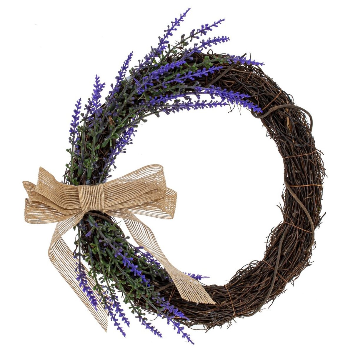 Изображение товара Весенний коричневый венок из древесины для пасхальных украшений 28 см