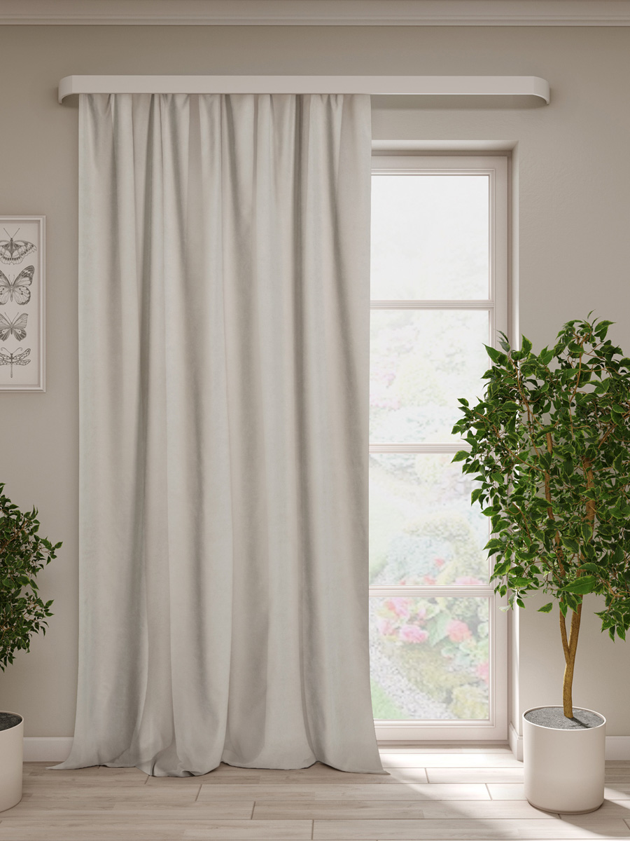 Изображение товара Портьера тафта однотон 160*260 см т-бежевый для вашего интерьера