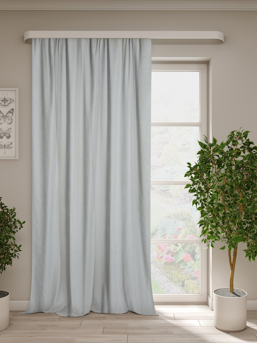 Изображение товара Портьера тафта однотон 200*270 см серый