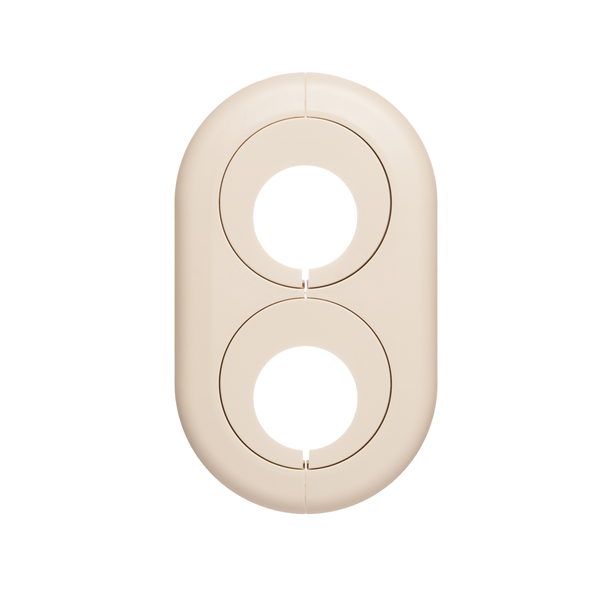 Изображение товара Розетта двойная 1/2 на 20 мм Бежевый для труб