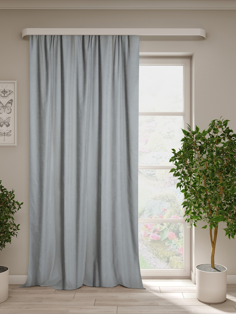 Изображение товара Штора лен 160*260 см серый