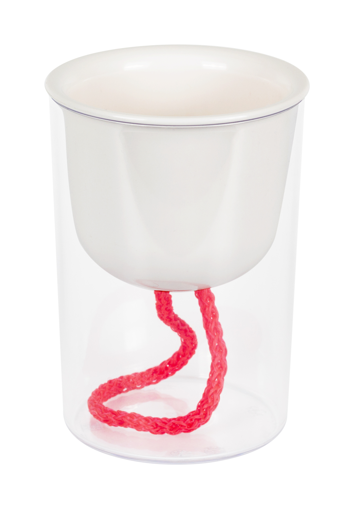 Изображение товара Кашпо ГРЕВИ D95 мм H135 мм 0,28л с фитильным поливом белый