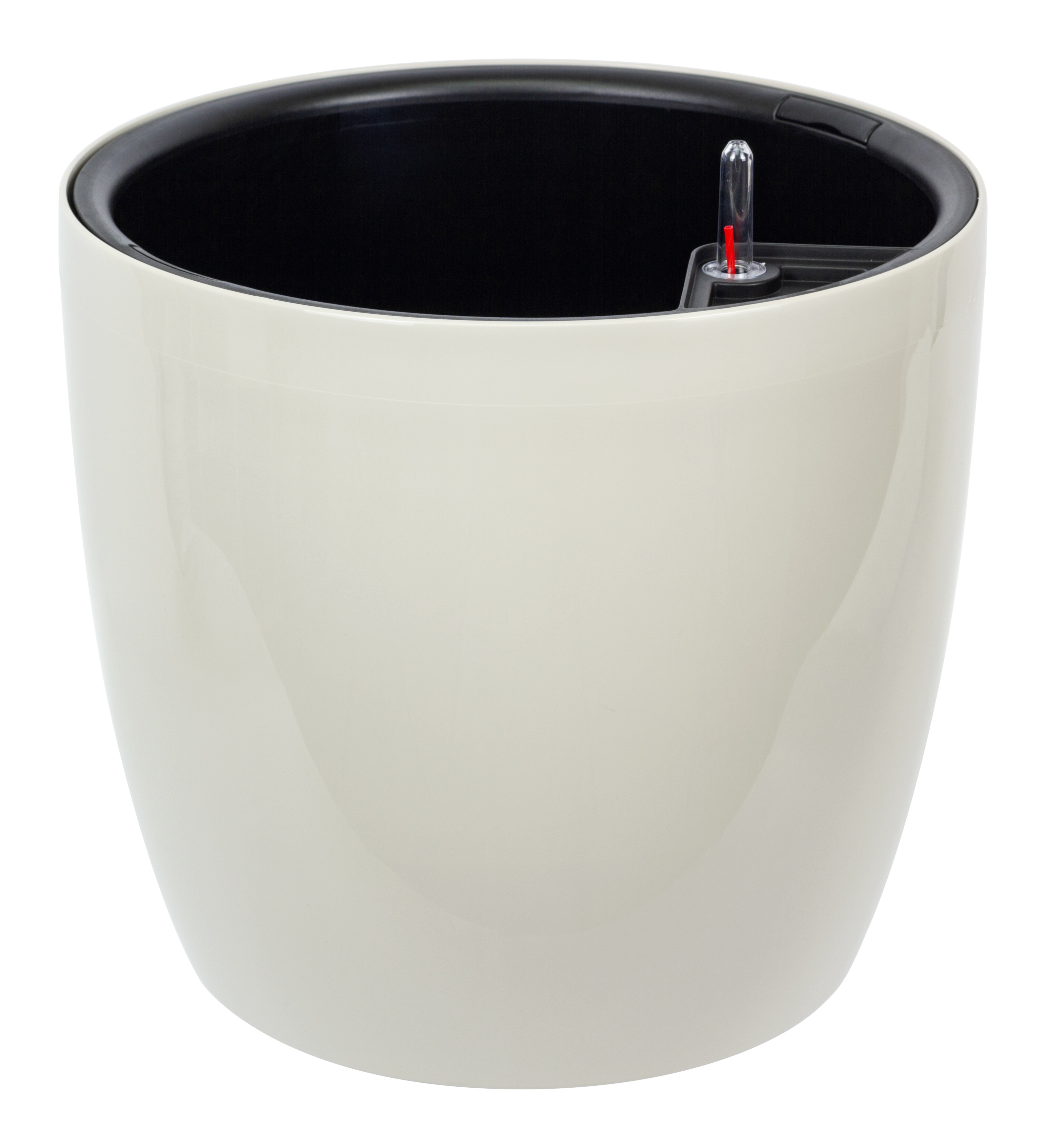 Изображение товара Кашпо АНФА D360 мм с вставкой и автополивом бежевое, структура, 28 л