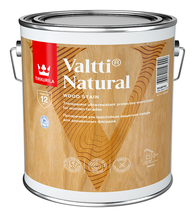 Изображение товара Антисептик для наружных деревянных поверхностей Tikkurila Valtti Natural 2,7л