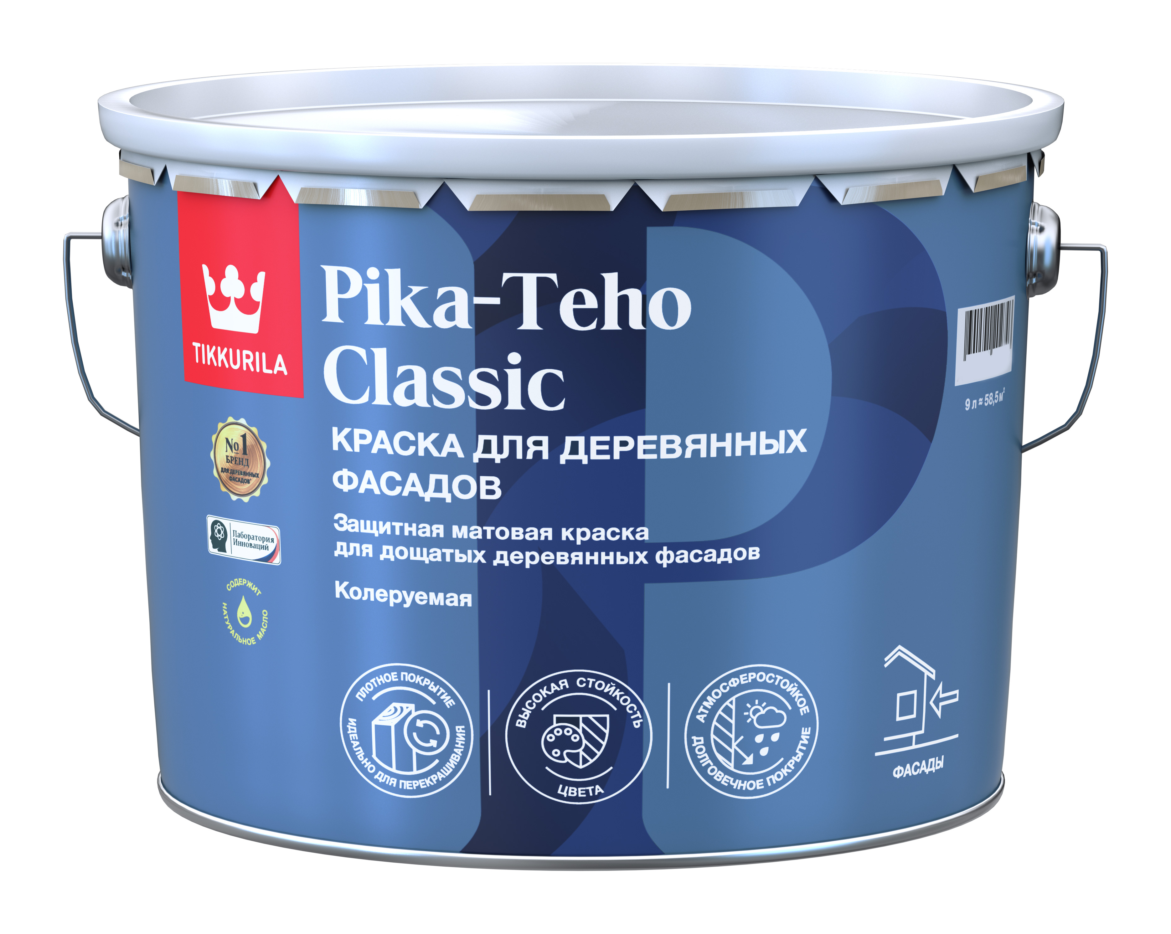 Изображение товара Краска Tikkurila Pika-Teho Classic для наружных деревянных поверхностей 9л