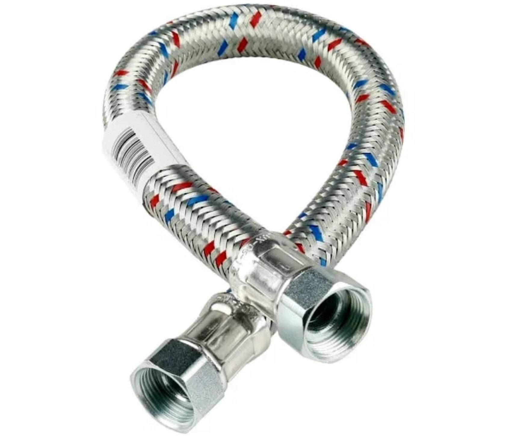 Изображение товара Подводка гибкая для воды ГИГАНТ 60 см 1 г/г нержавеющая сталь EPDM