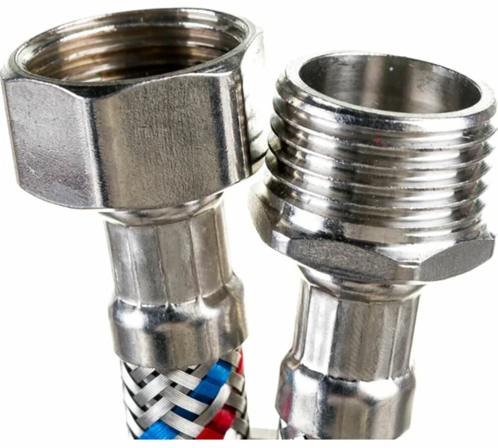 Изображение товара Подводка гибкая для воды ГИГАНТ 60 см 1" г/ш надежное подключение