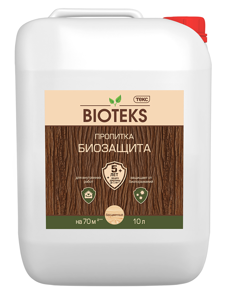 Изображение товара Пропитка биозащита Bioteks универсал бесцветная 10л для защиты дерева