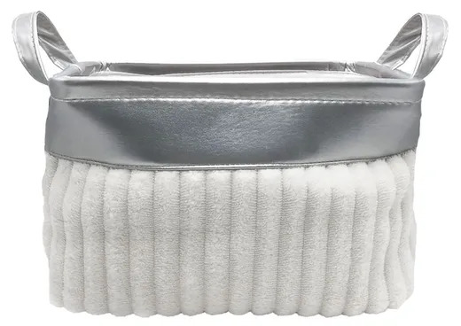 Изображение товара Корзина из флиса 33*20*19CM белая для хранения