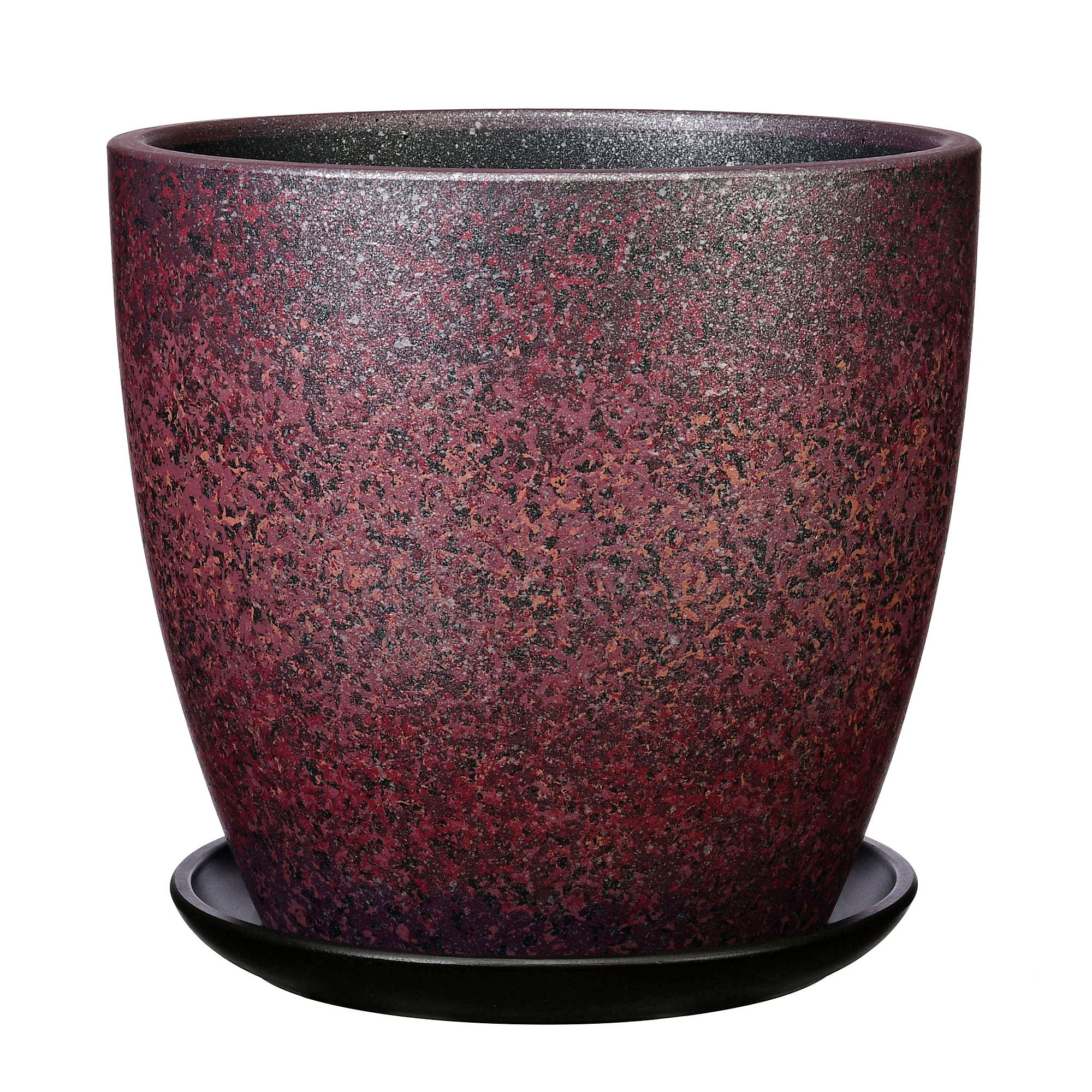 Изображение товара Горшок с поддоном Акварель вишнёвый матовый бутон №8, d- 36см., 22л.