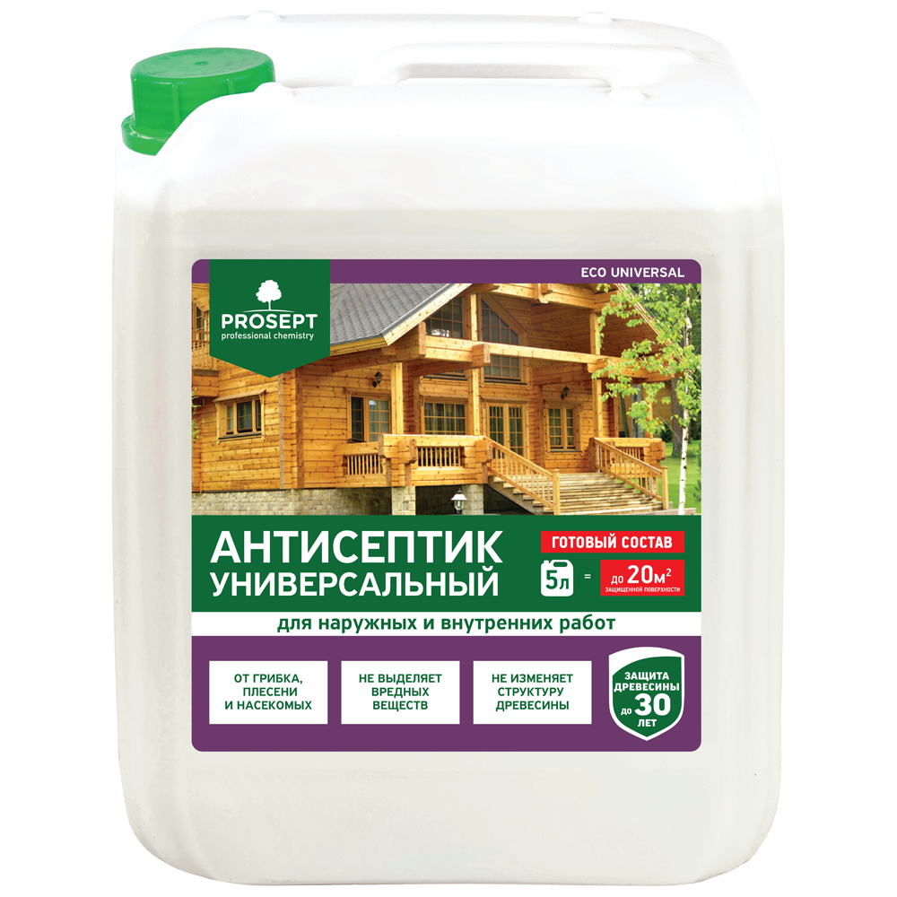 Изображение товара Антисептик prosept eco universal универс. для наружных и внутренних работ 5л