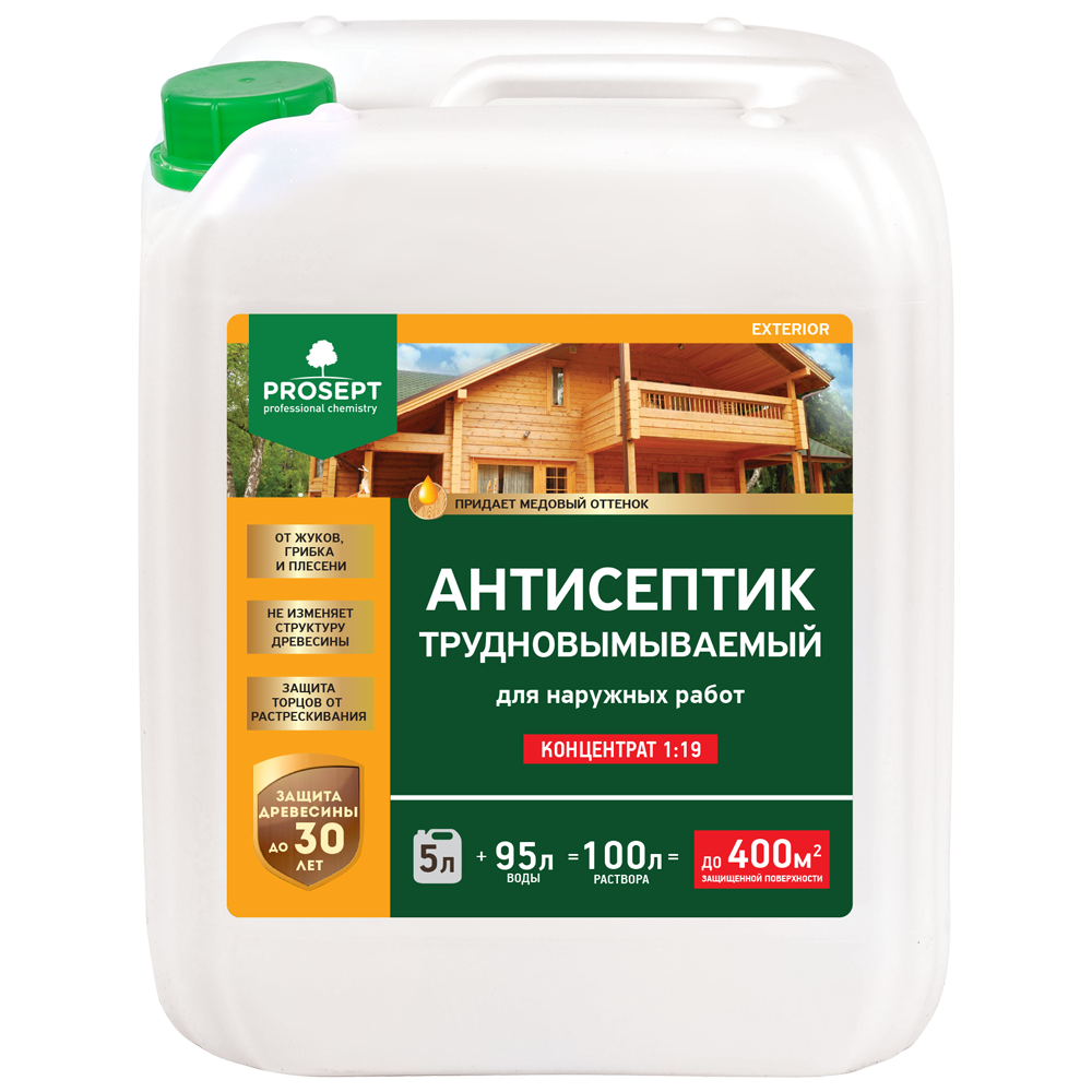 Изображение товара Антисептик PROSEPT EXTERIOR для наружных деревянных конструкций 5л