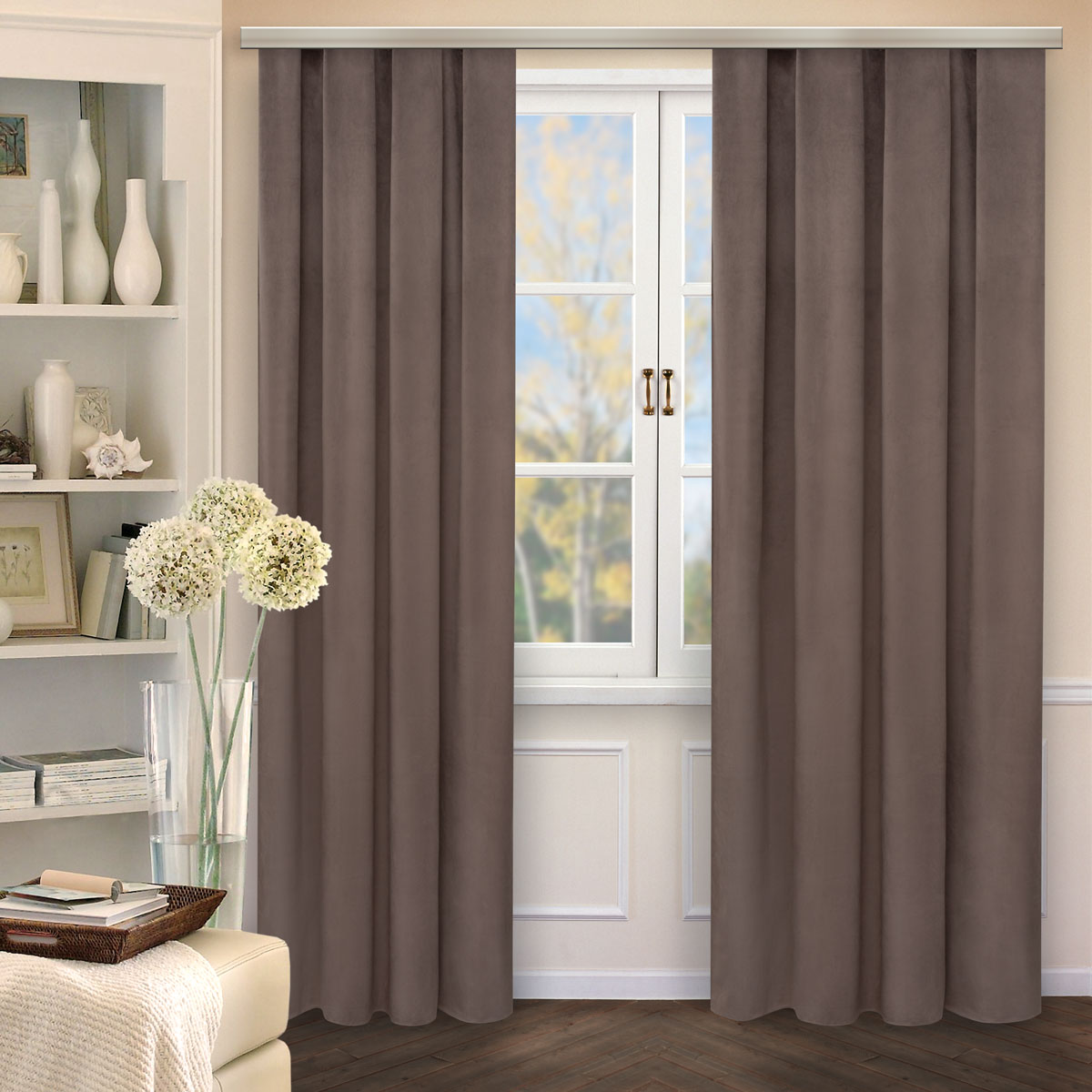 Изображение товара Комплект штор из бархата Linen Way бежевый 145х270 стиль классический