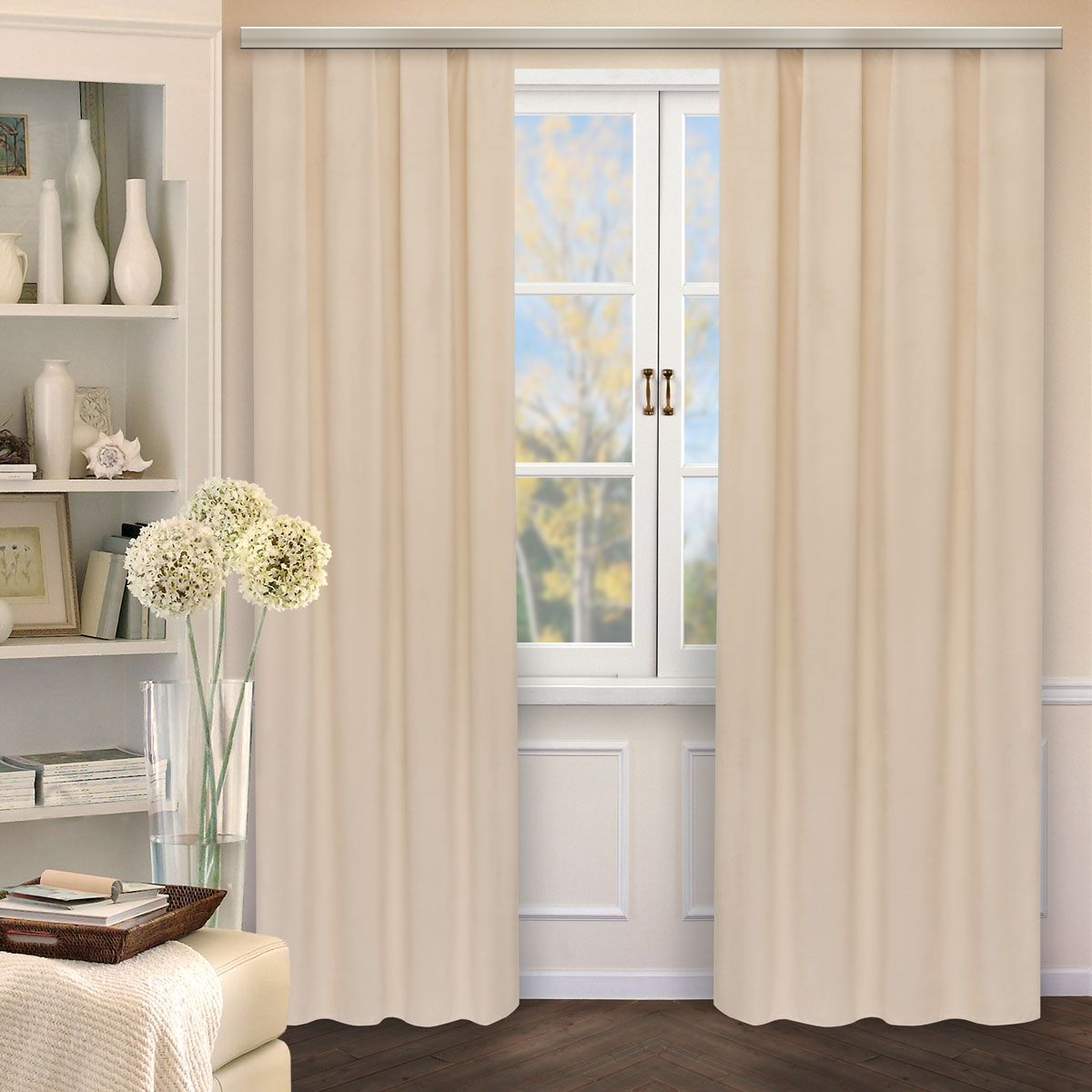 Изображение товара Комплект штор из бархата Linen Way кремовый 145х270