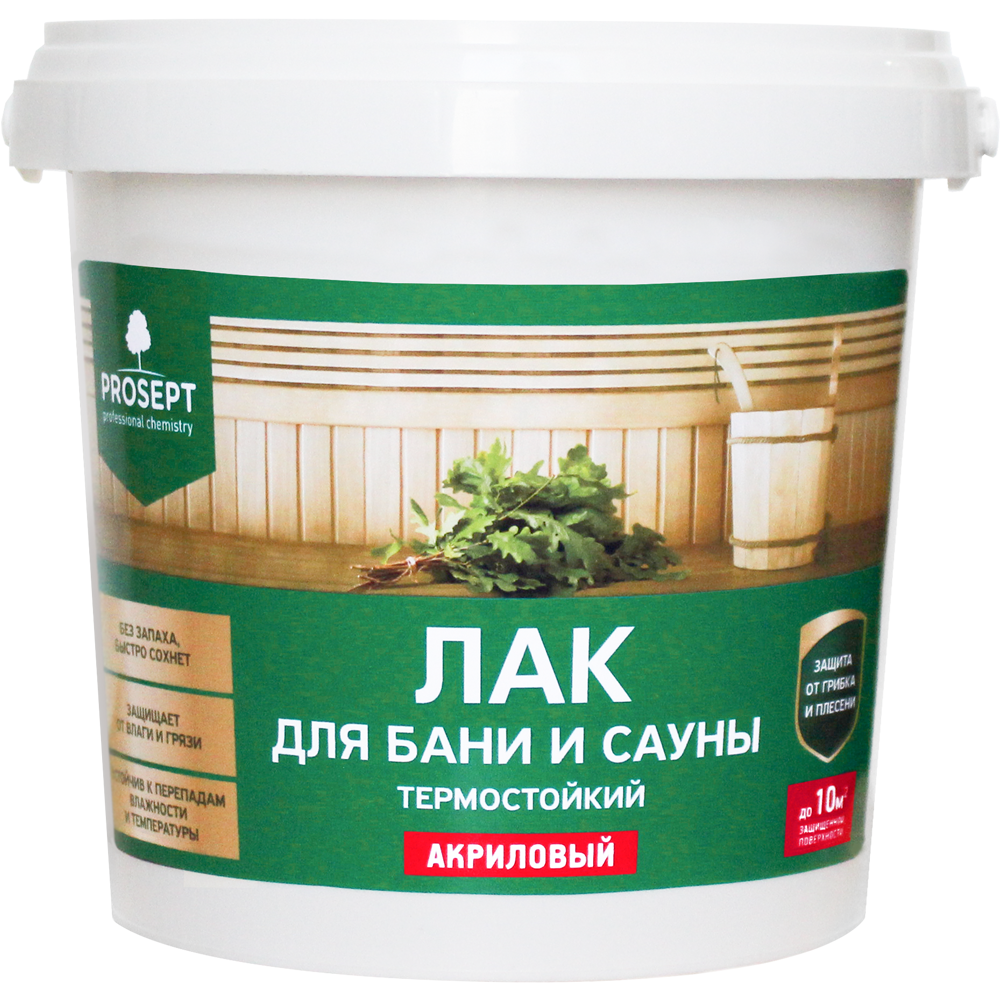Изображение товара Лак prosept для бани и сауны 0,9л