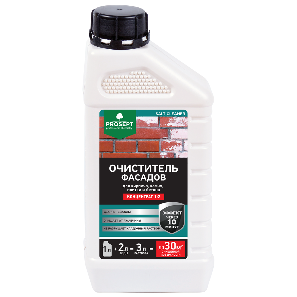 Изображение товара Очиститель фасадов prosept salt cleaner для удал. минер. и фосфатн. высолов 1л