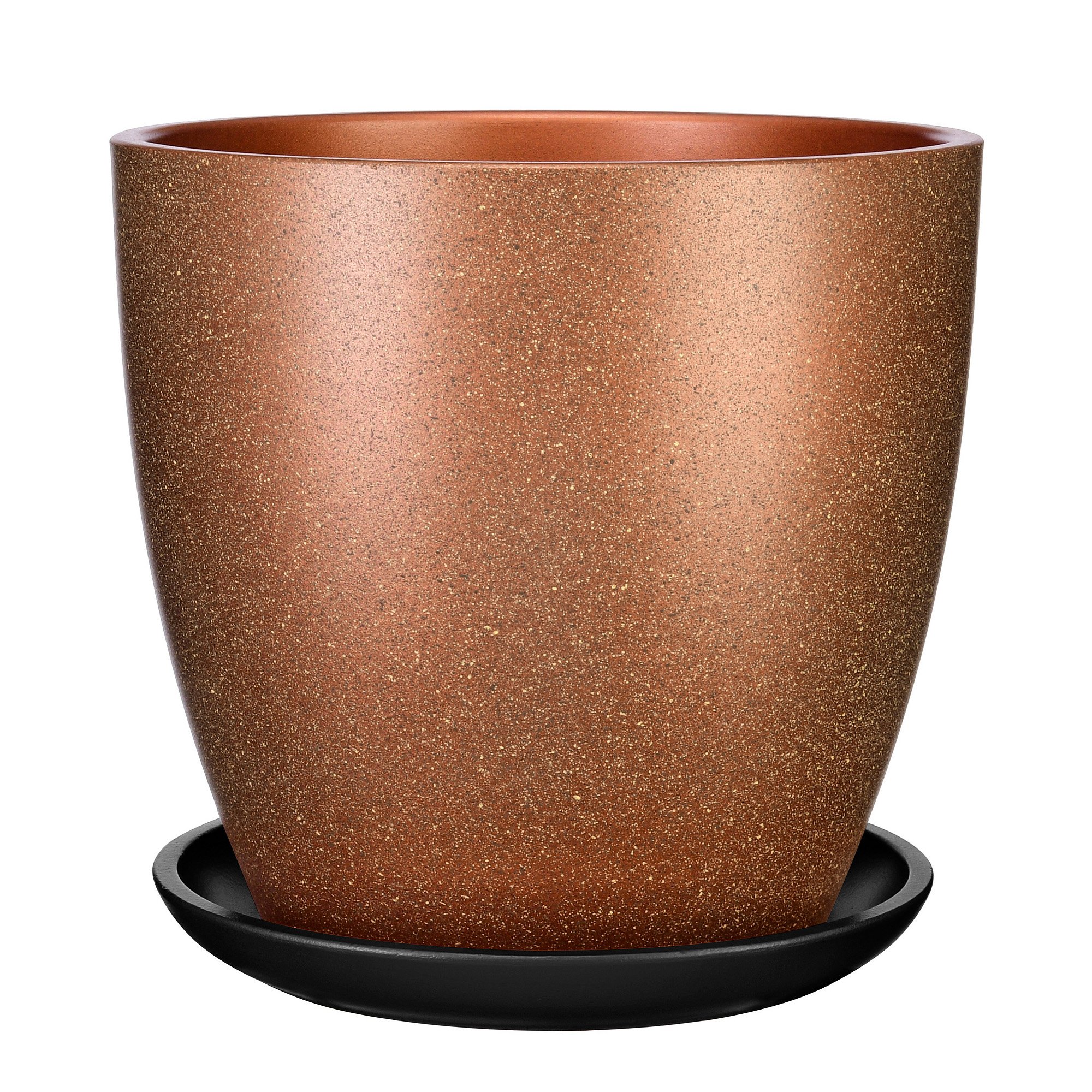 Изображение товара Горшок с поддоном Песок бронза бутон №4, d- 21см., 4л.