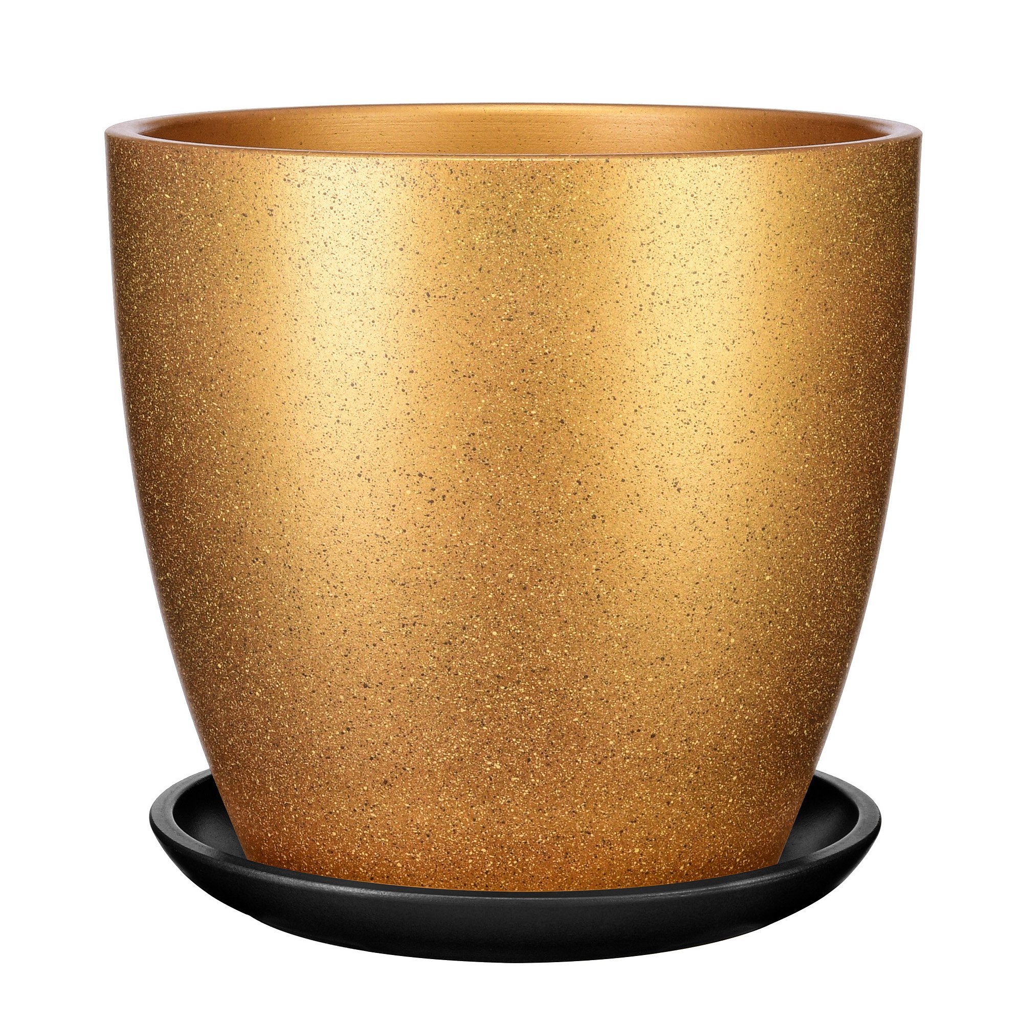 Изображение товара Горшок с поддоном Песок золото бутон №8, диаметр 36 см, объем 22 л