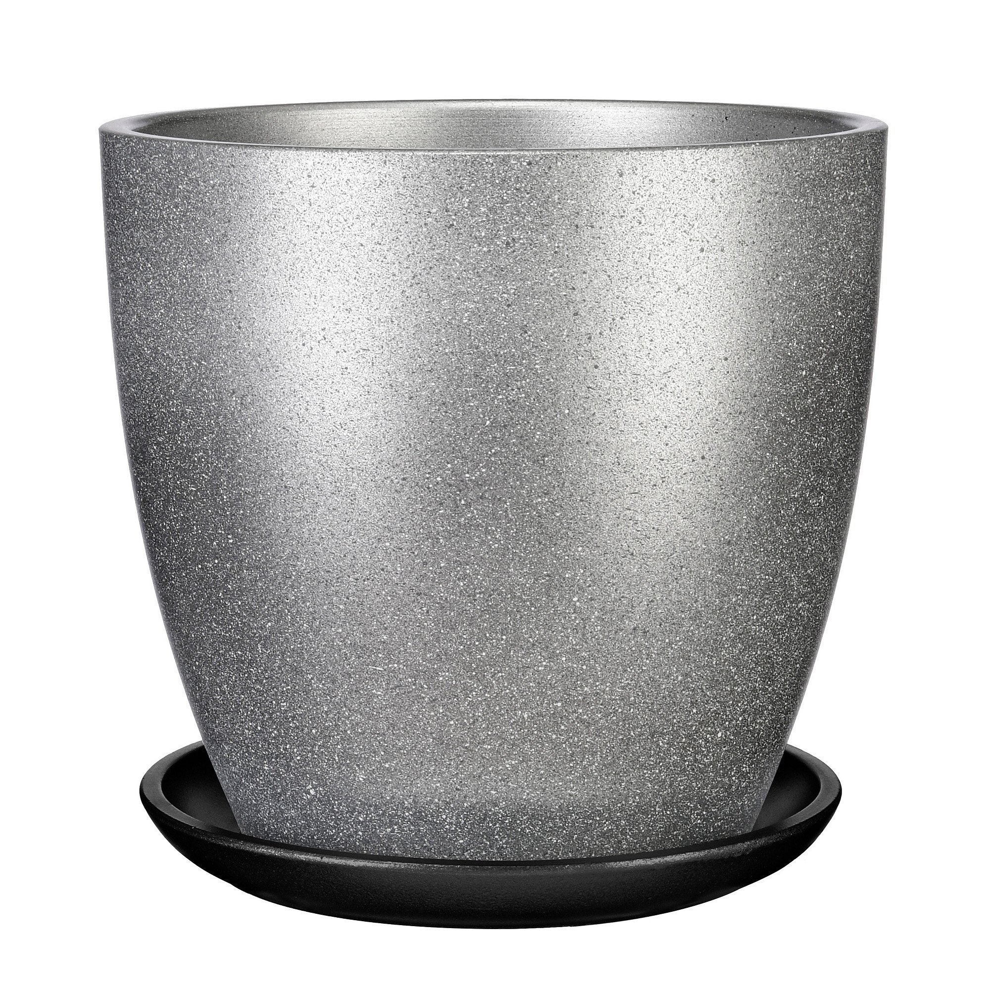 Изображение товара Горшок с поддоном Песок серебро бутон №8, диаметр 36см, 22л