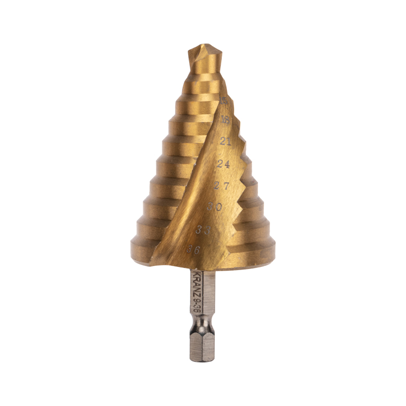 Изображение товара Ступенчатое сверло KRANZ 9-36 мм для металла и пластика