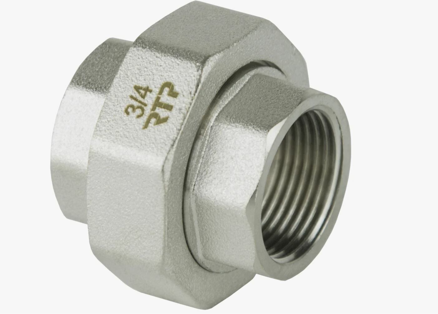 Изображение товара Американка прямая латунь внутренняя резьба 3/4" никель RTP