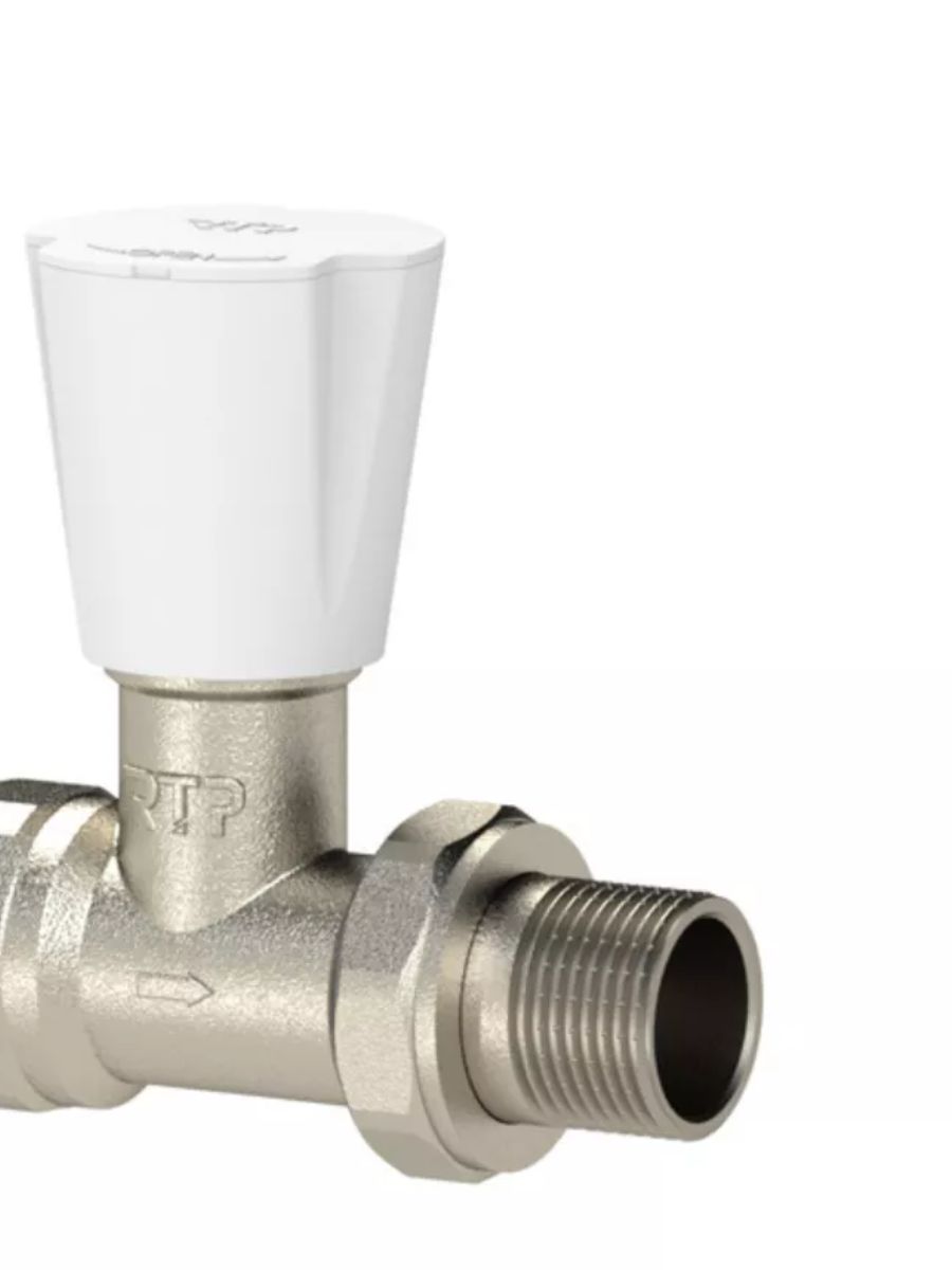 Изображение товара Вентиль радиаторный латунь 1/2" никель RTP прямой для систем отопления