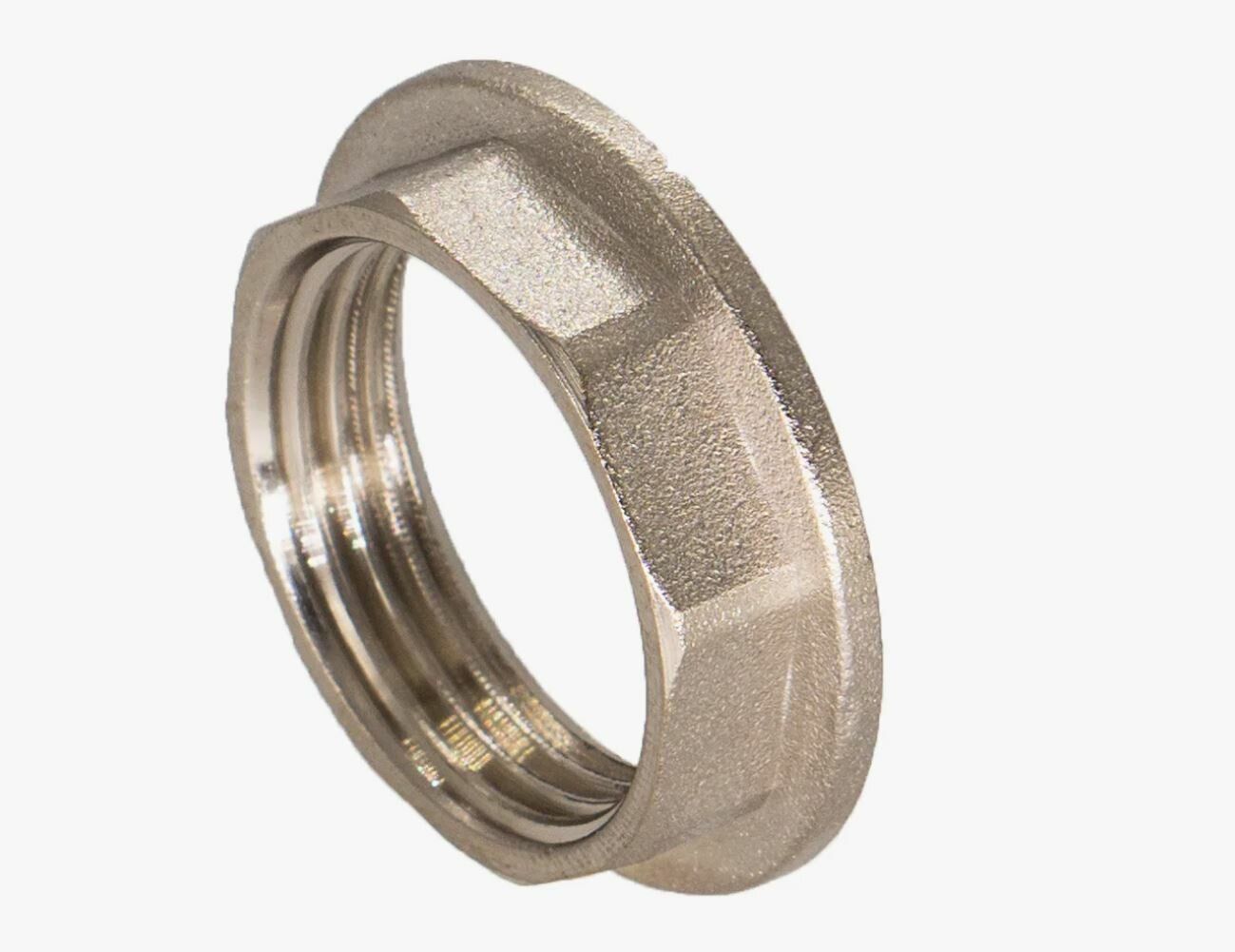 Изображение товара Контргайка RTP с ребордой латунь 1" никель для трубопроводов