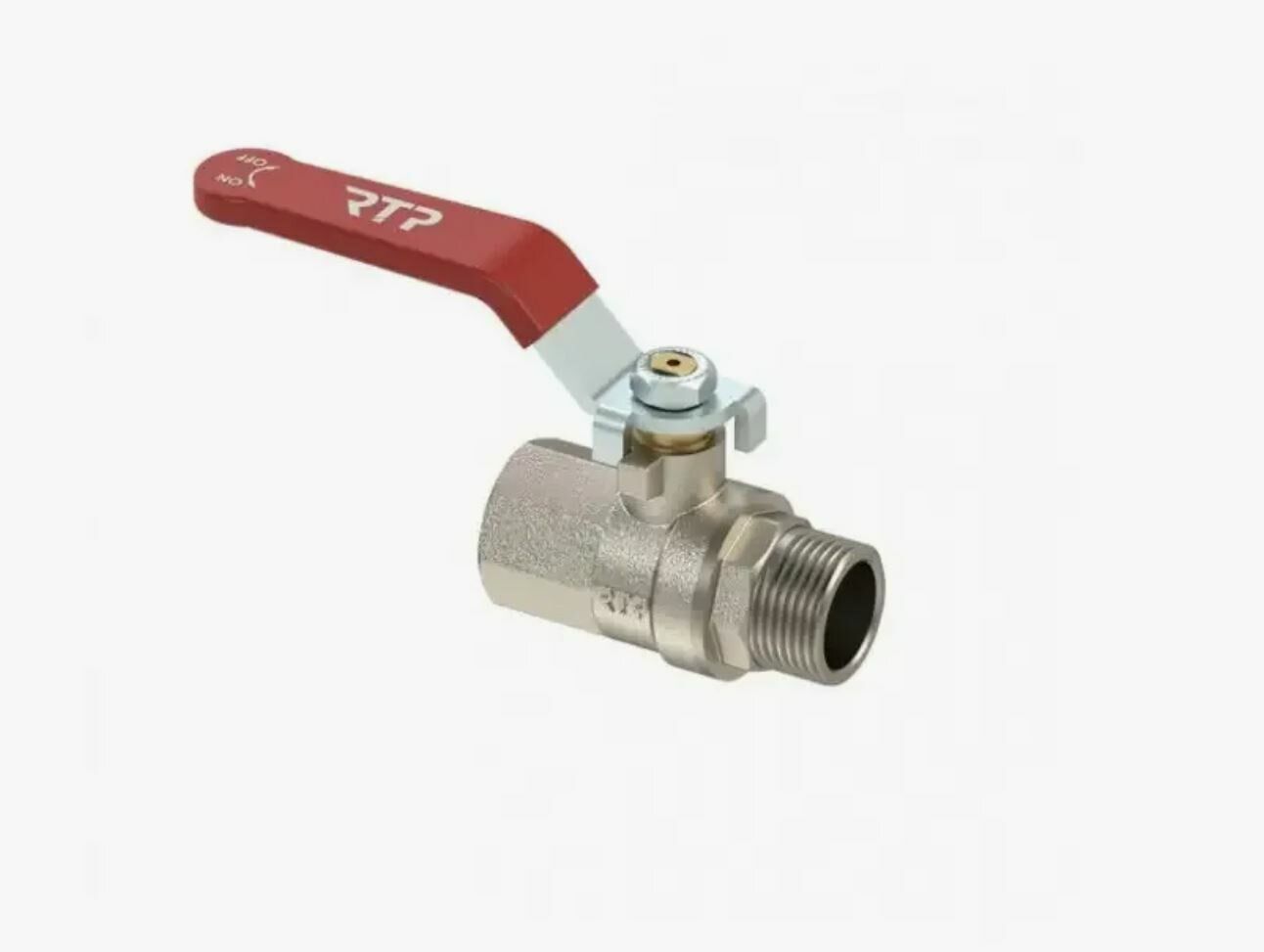 Изображение товара Кран шаровой латунный 3/4"PN40 с никелевым покрытием RTP