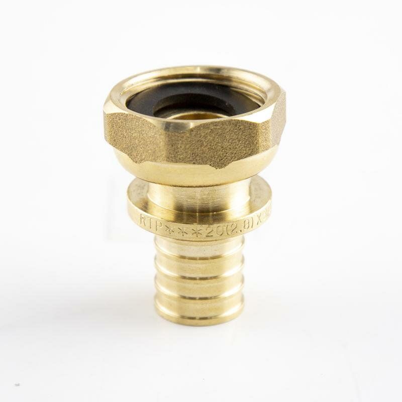 Изображение товара Муфта с накидной гайкой латунь 16х1/2 порт RTP желтая