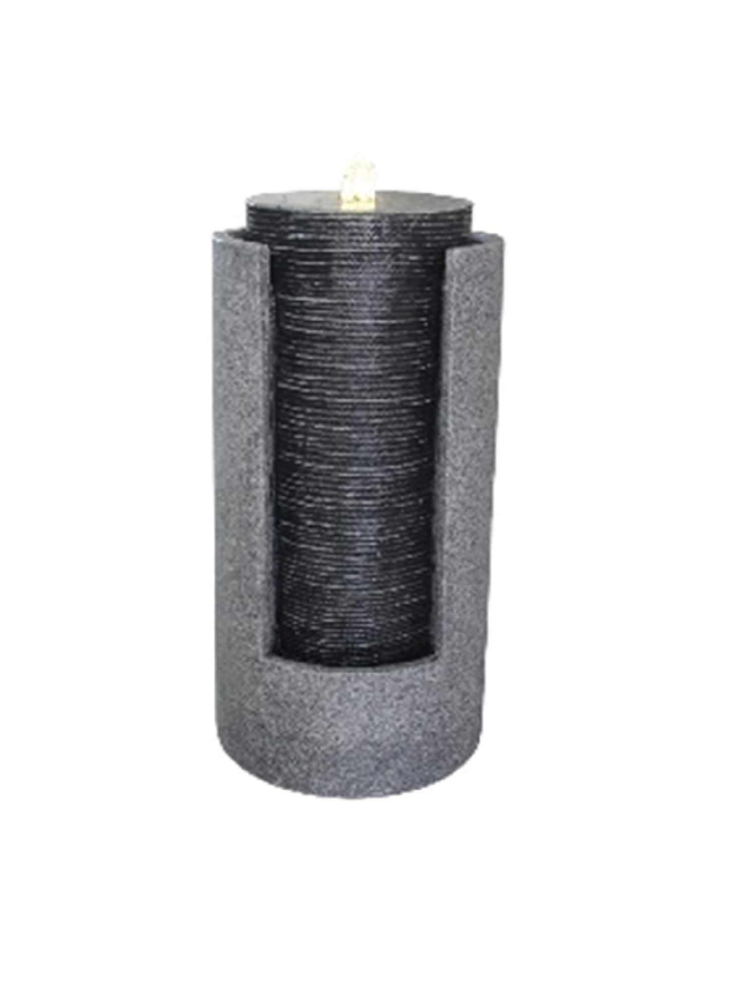 Изображение товара Декоративный фонтанчик Цилиндр с LED-освещением для сада и террасы