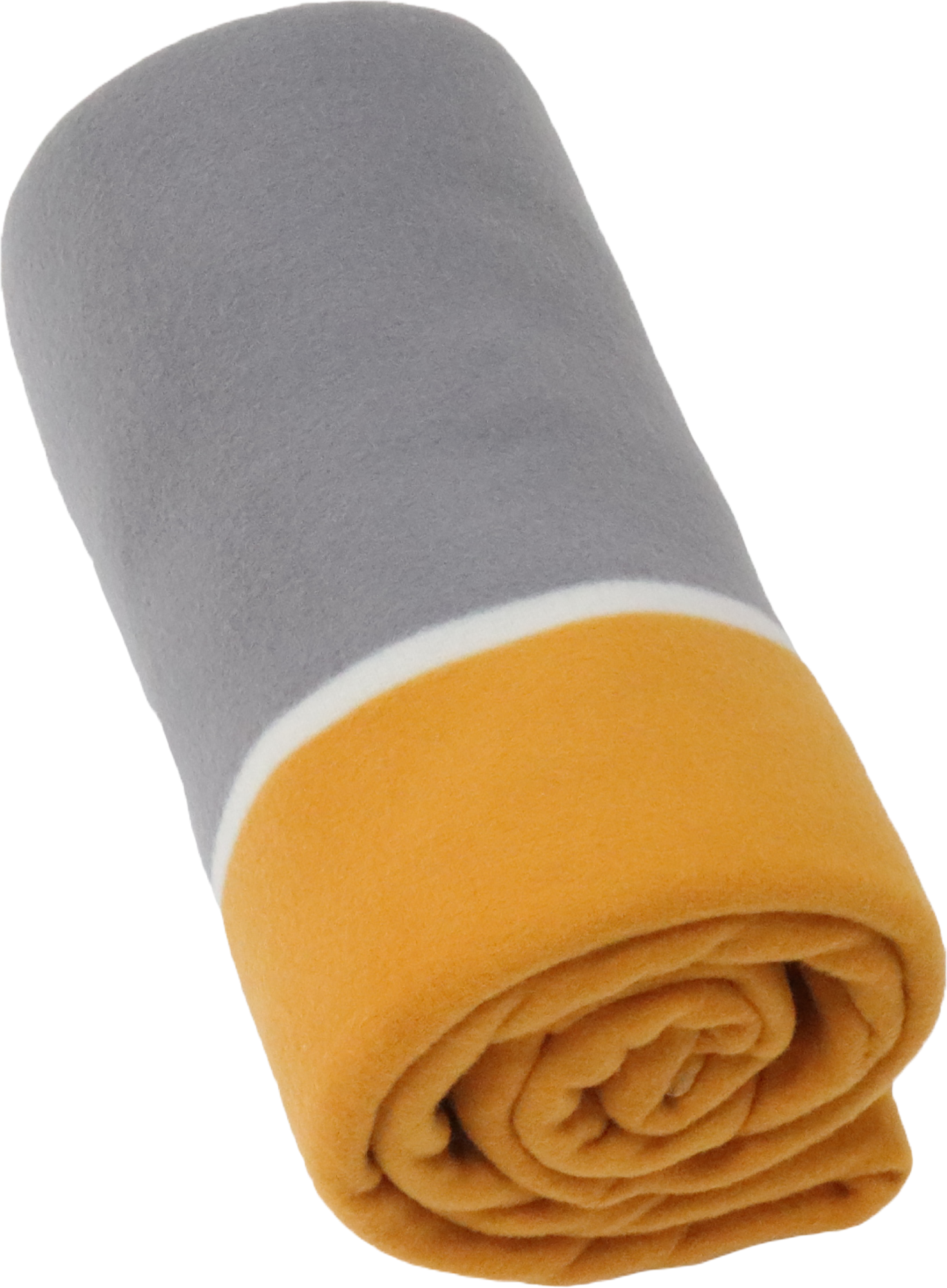 Изображение товара Плед флис Casa Conforte полосы 130x170 серо-желтый мягкий практичный