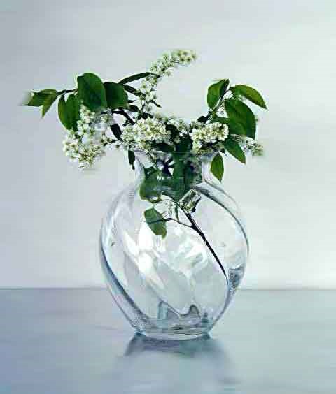 Изображение товара Ваза Прованс-2136 рифленая большая из прозрачного стекла EVIS